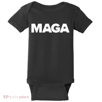 MAGA Distressed Logo Make America Great Again Baby Bodysuit
