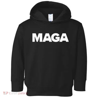 MAGA Distressed Logo Make America Great Again Toddler Hoodie