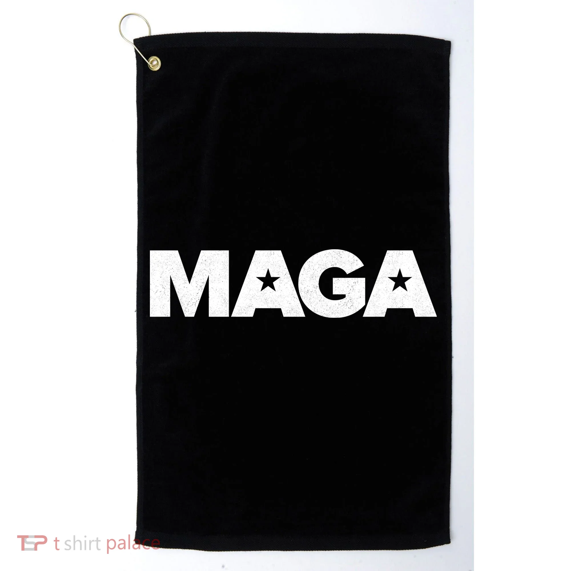 MAGA Distressed Logo Make America Great Again Golf Towel