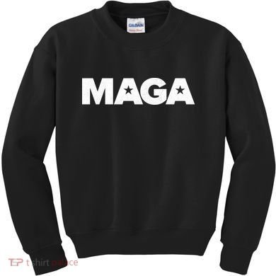 MAGA Distressed Logo Make America Great Again Kids Sweatshirt