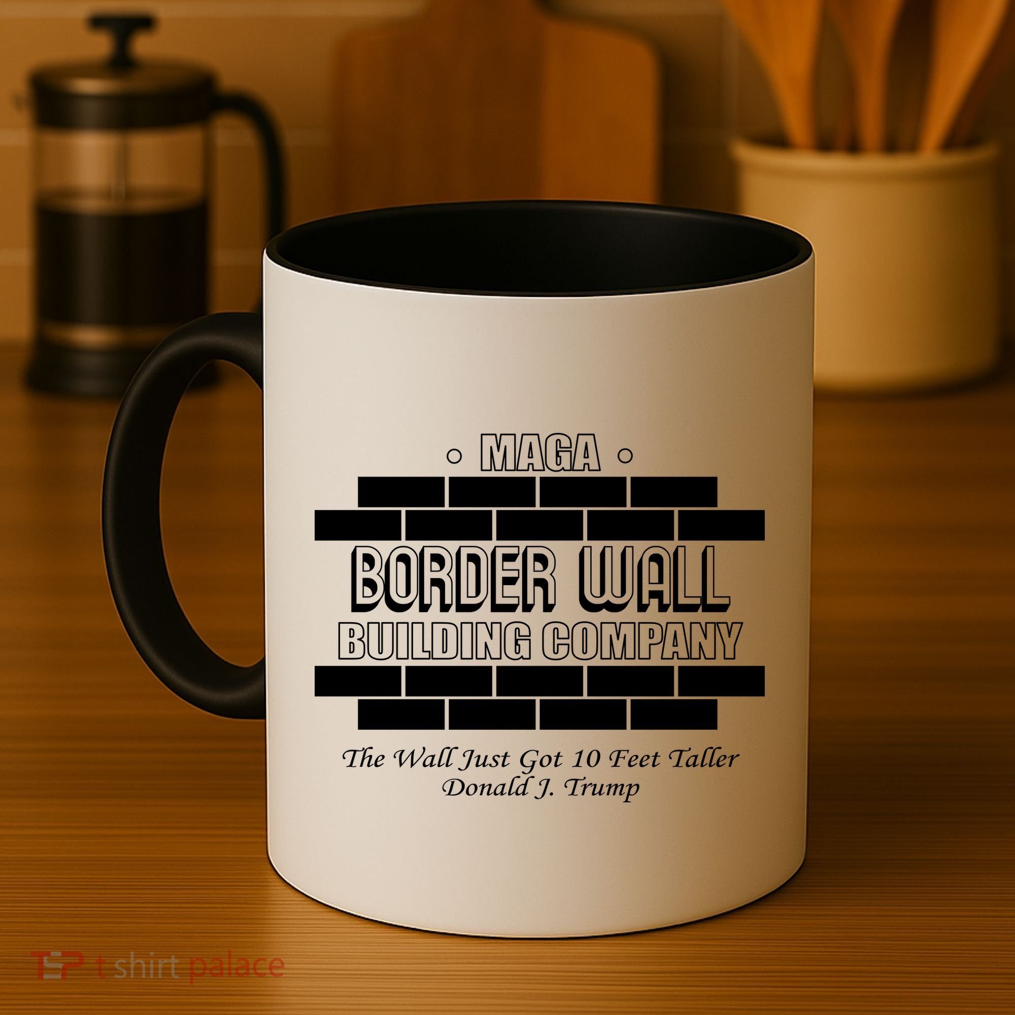 MAGA Donald Trump Border Wall Construction Coffee Mug