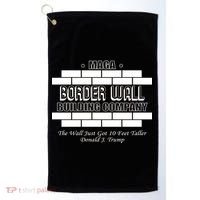 MAGA Donald Trump Border Wall Construction Golf Towel thumb 0