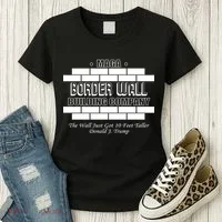 MAGA Donald Trump Border Wall Construction Women's T-Shirt thumb 3