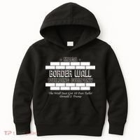 MAGA Donald Trump Border Wall Construction Kids Hoodie thumb 0