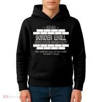 MAGA Donald Trump Border Wall Construction Kids Hoodie thumb 4