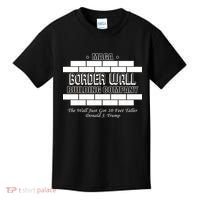 MAGA Donald Trump Border Wall Construction Kids T-Shirt thumb 0
