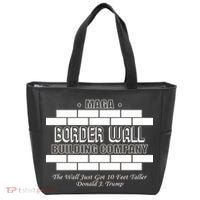 MAGA Donald Trump Border Wall Construction Tote Bag thumb 0