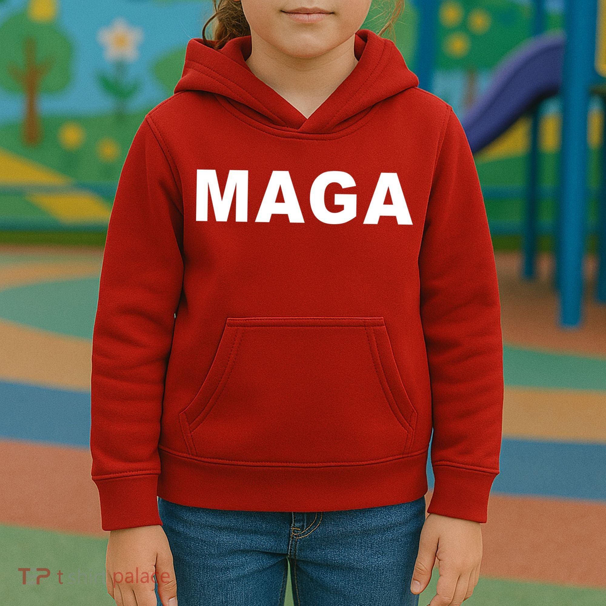 MAGA Make America Great Again President Donald Trump Kids Hoodie