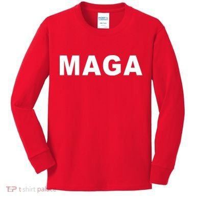 MAGA Make America Great Again President Donald Trump Kids Long Sleeve Shirt