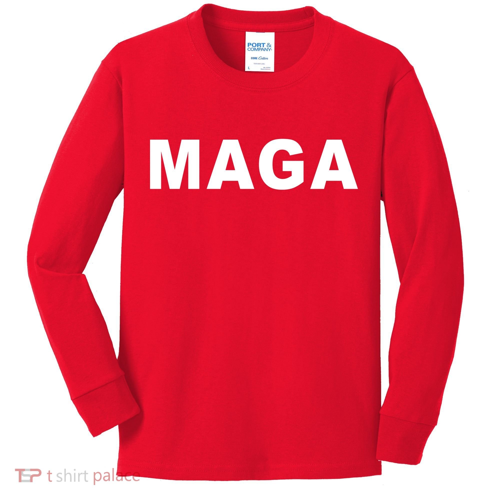 MAGA Make America Great Again President Donald Trump Kids Long Sleeve Shirt