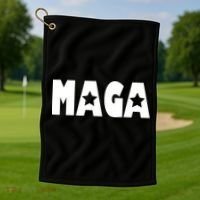 MAGA Star Logo Make America Great Again Golf Towel thumb 1