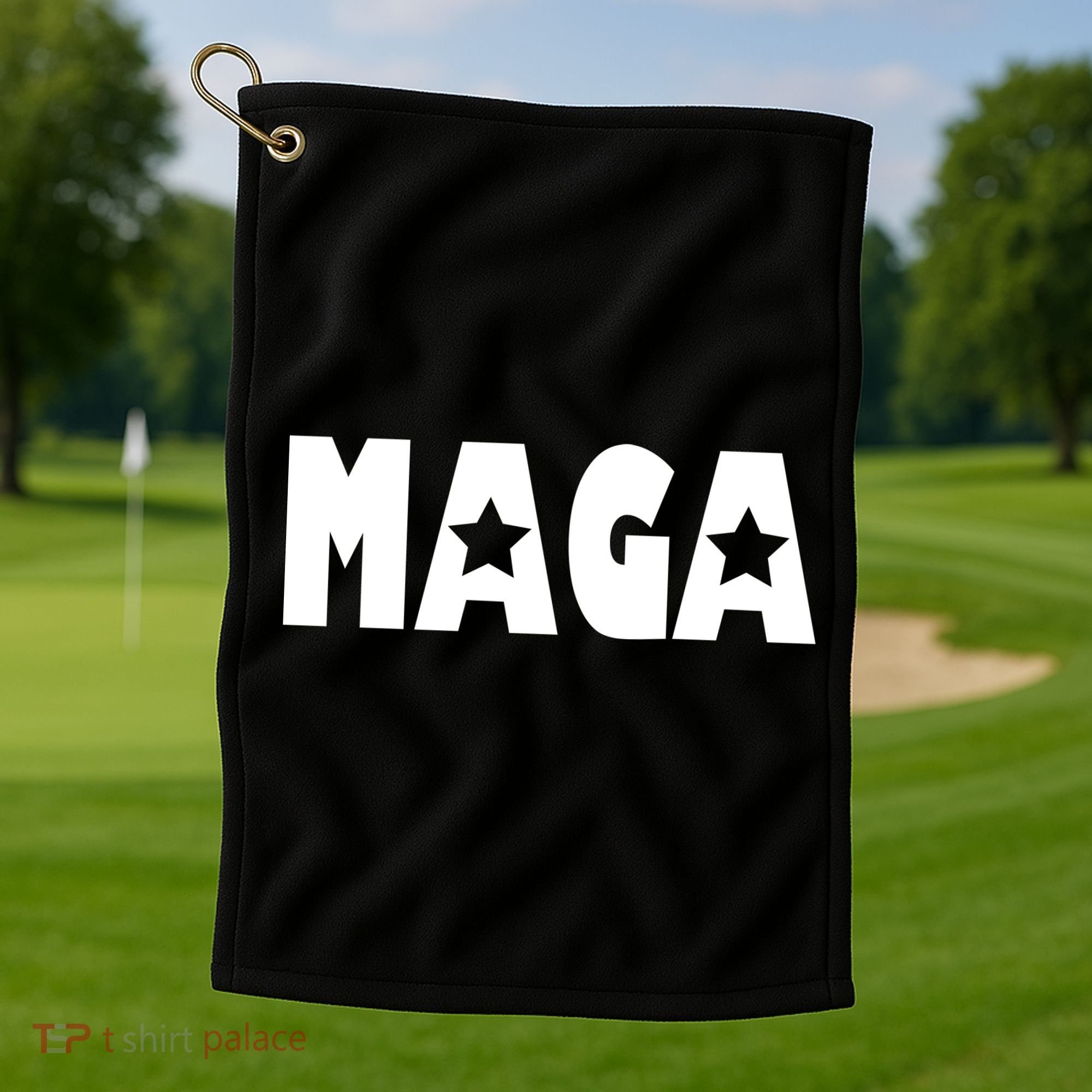 MAGA Star Logo Make America Great Again Golf Towel