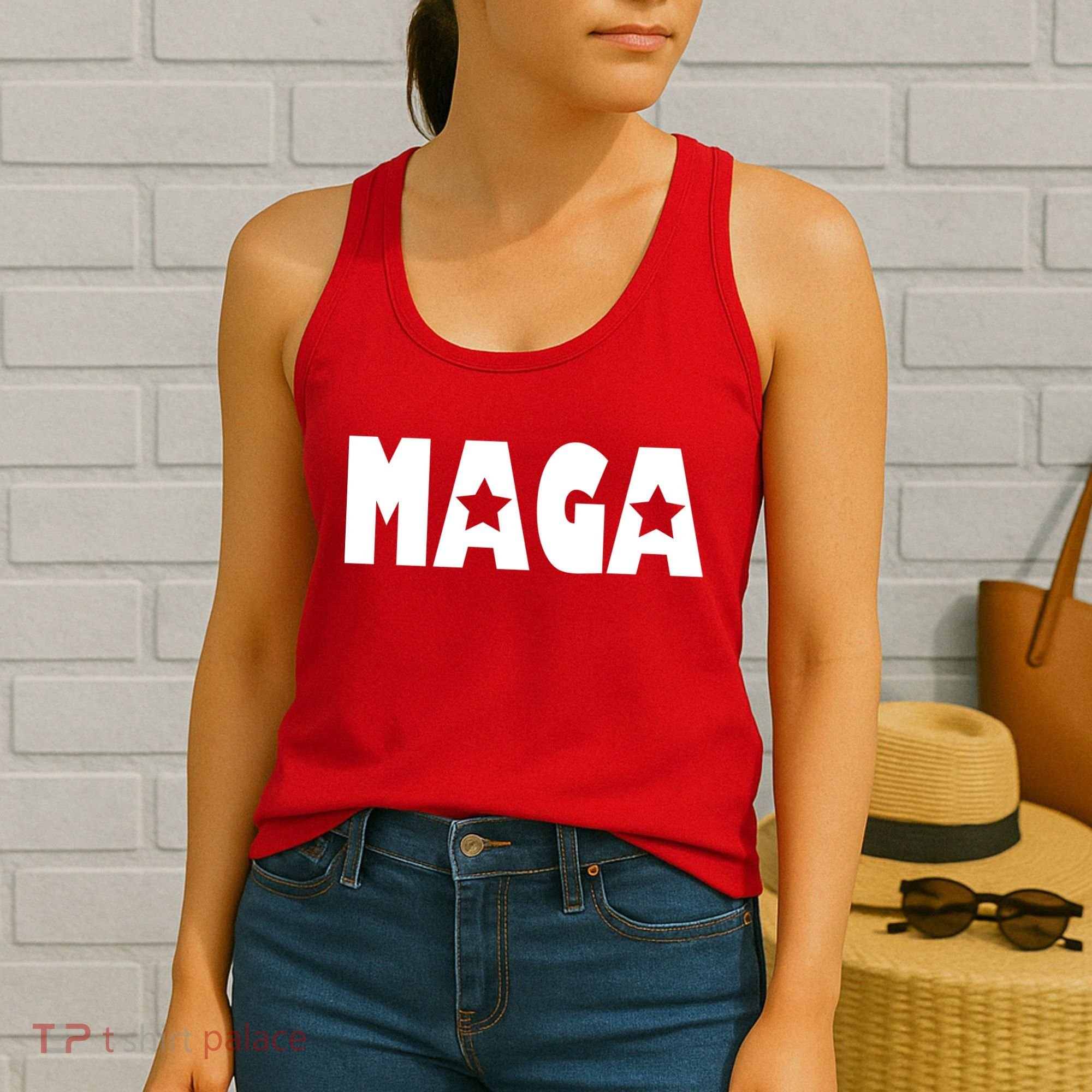 MAGA Star Logo Make America Great Again Women's Tank Top