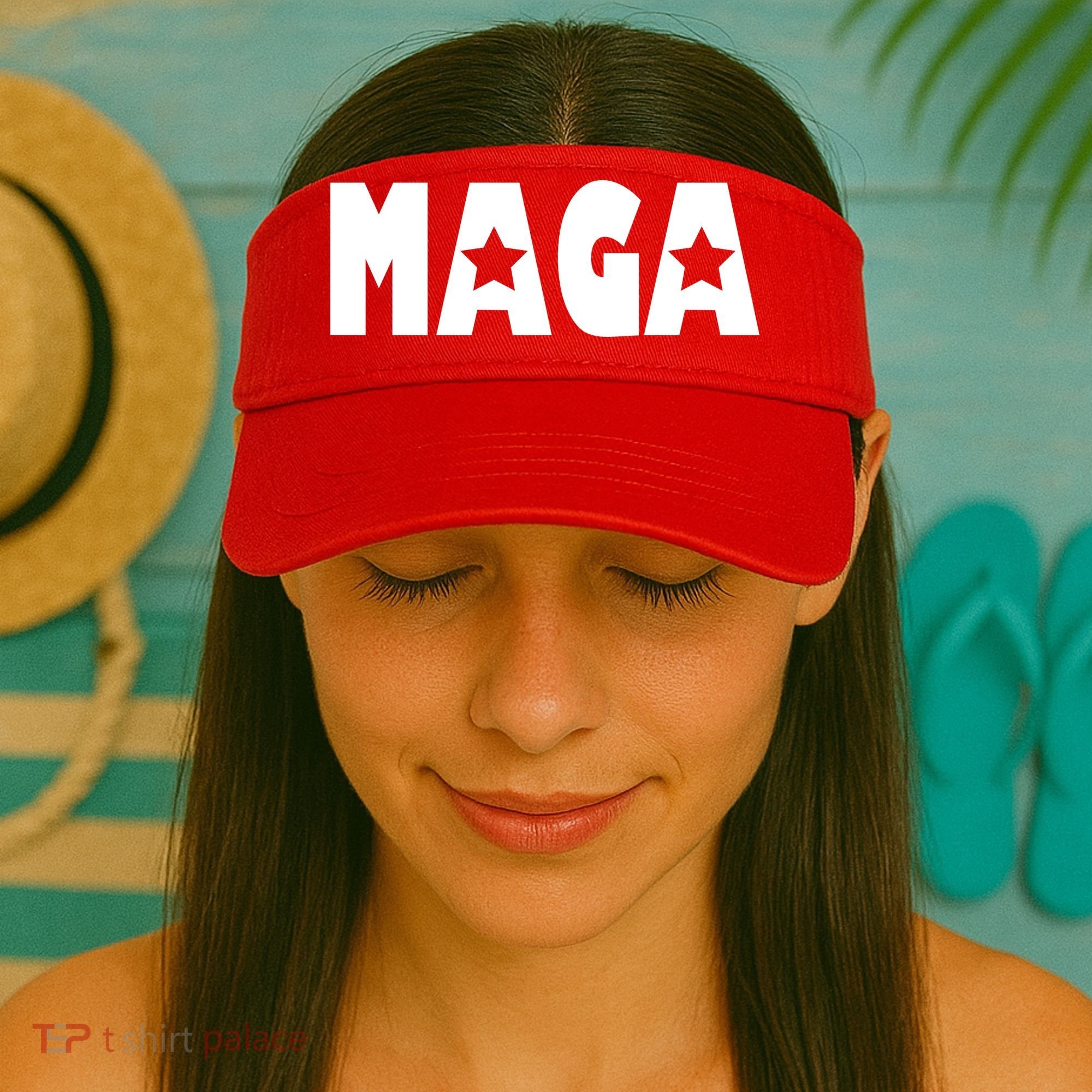 MAGA Star Logo Make America Great Again Visor