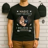 Magic I Don't Believe In But I Believe In Workouts Funny Gym T-Shirt thumb 6