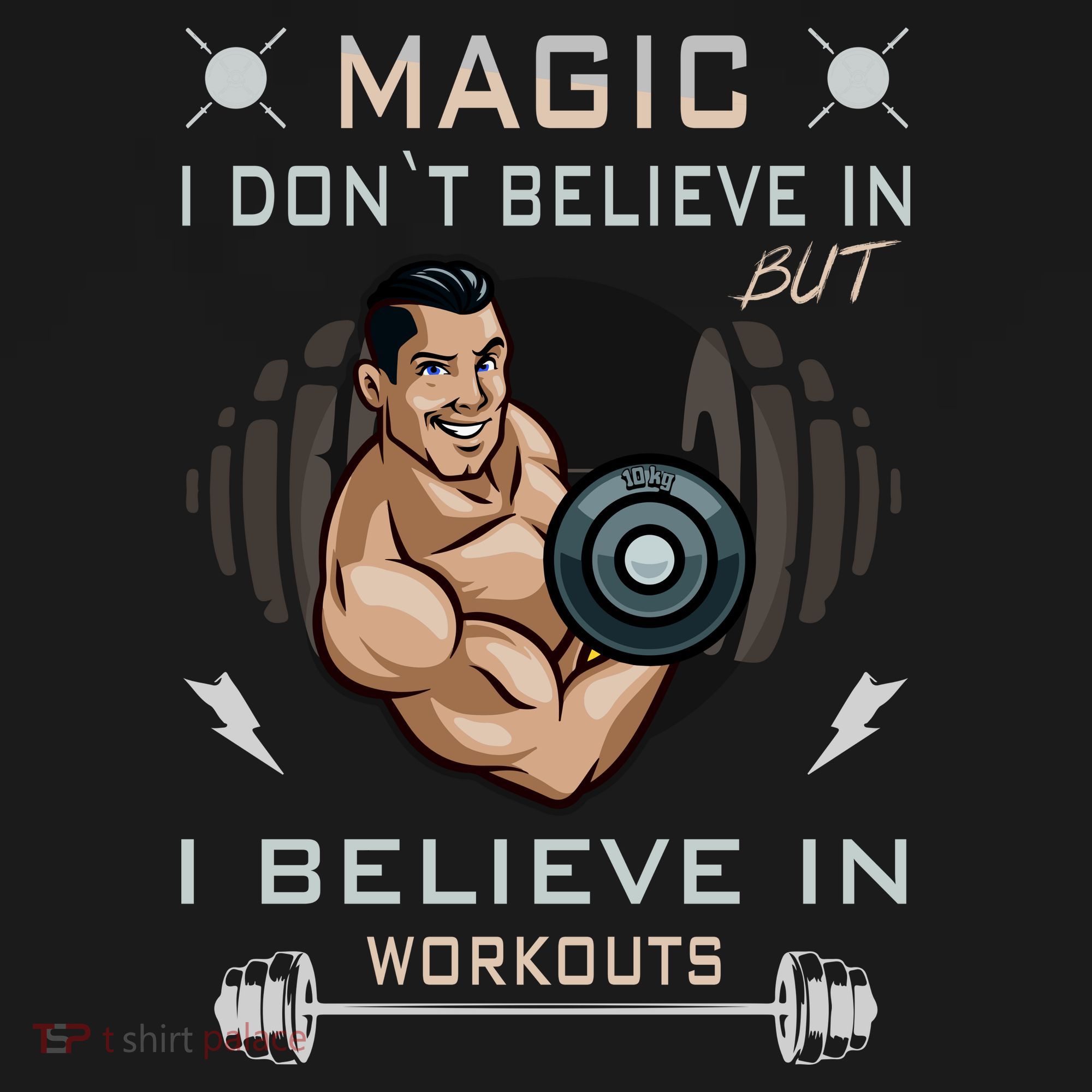 Magic I Don't Believe In But I Believe In Workouts Funny Gym Women's Hoodie