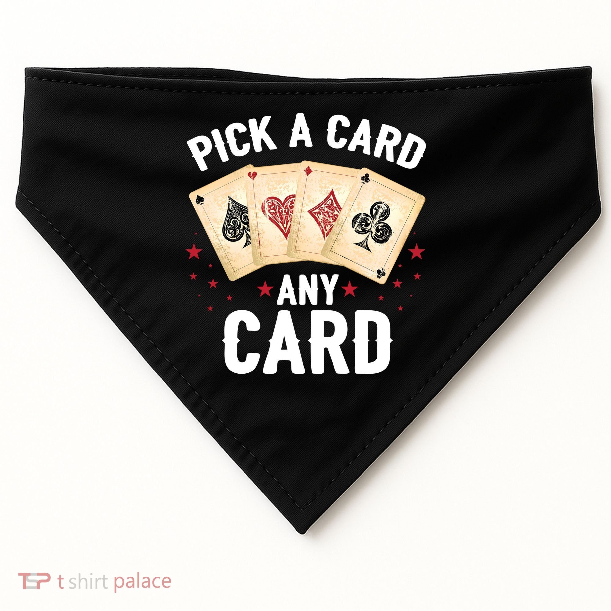 Magic Trick Pick A Card Any Card Magician USA-Made Doggie Bandana
