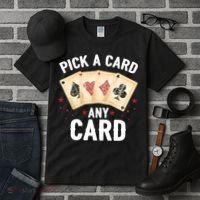 Magic Trick Pick A Card Any Card Magician Tall T-Shirt thumb 3