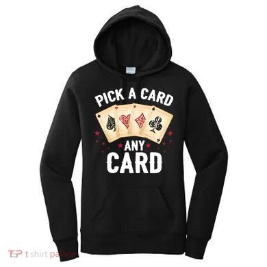 Magic Trick Pick A Card Any Card Magician Women's Hoodie
