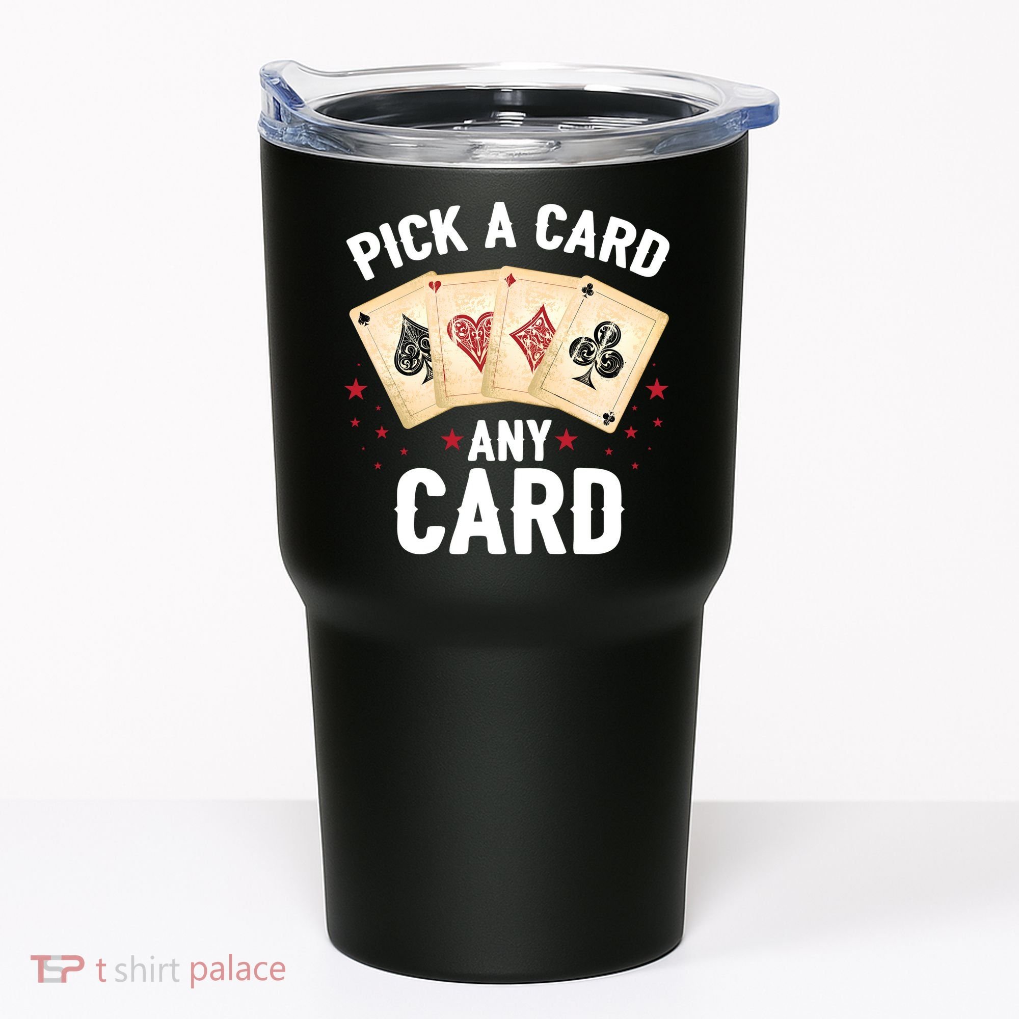 Magic Trick Pick A Card Any Card Magician Tumbler