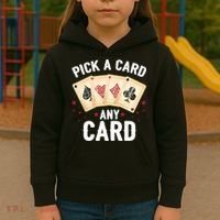 Magic Trick Pick A Card Any Card Magician Kids Hoodie thumb 3