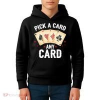 Magic Trick Pick A Card Any Card Magician Kids Hoodie thumb 4