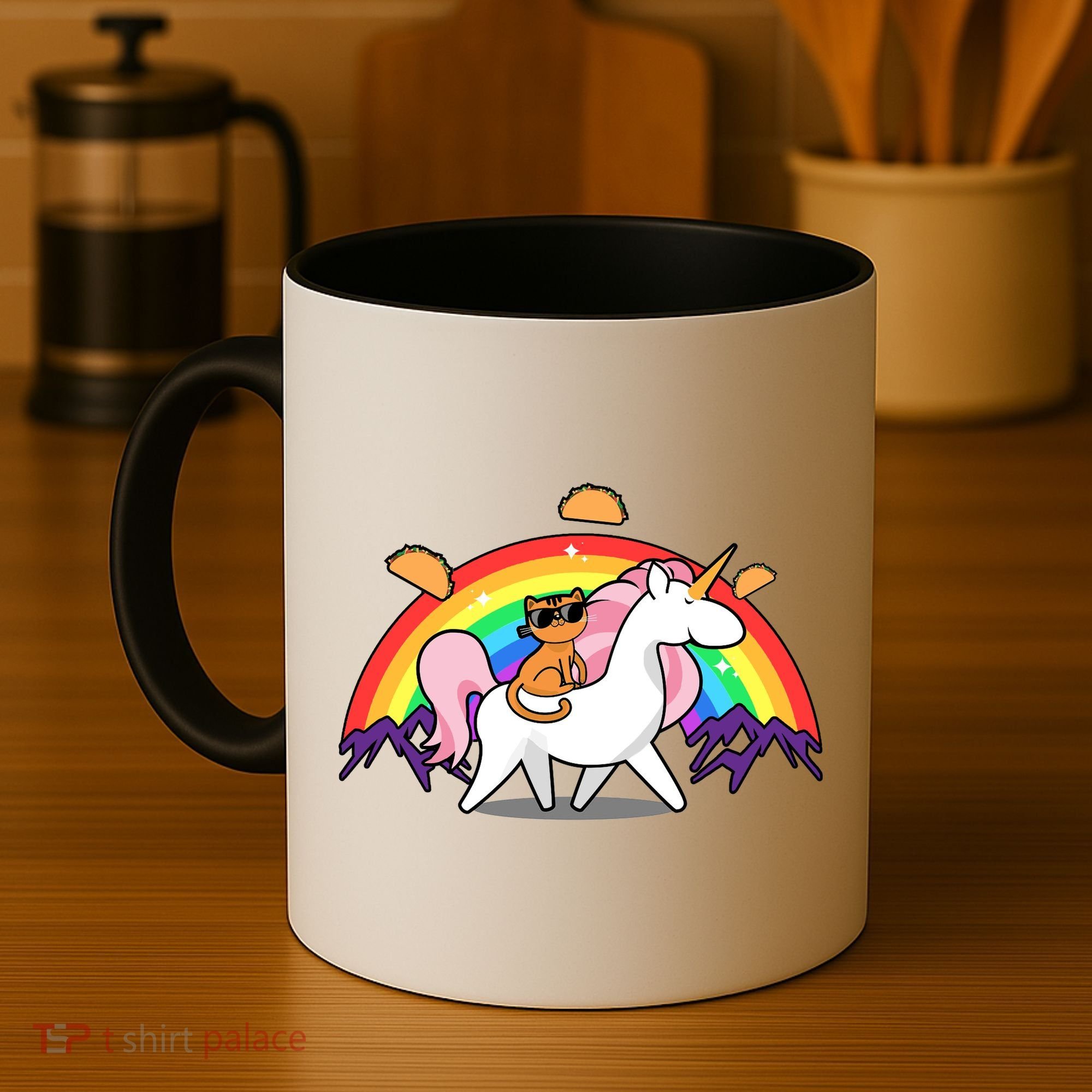 Magical Adventure Tacos Cat Unicorn Rainbow Coffee Mug