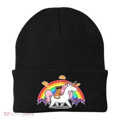 Magical Adventure Tacos Cat Unicorn Rainbow Beanie
