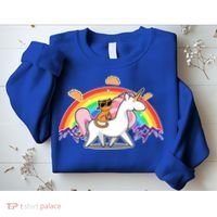 Magical Adventure Tacos Cat Unicorn Rainbow Sweatshirt thumb 2