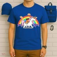 Magical Adventure Tacos Cat Unicorn Rainbow T-Shirt thumb 6