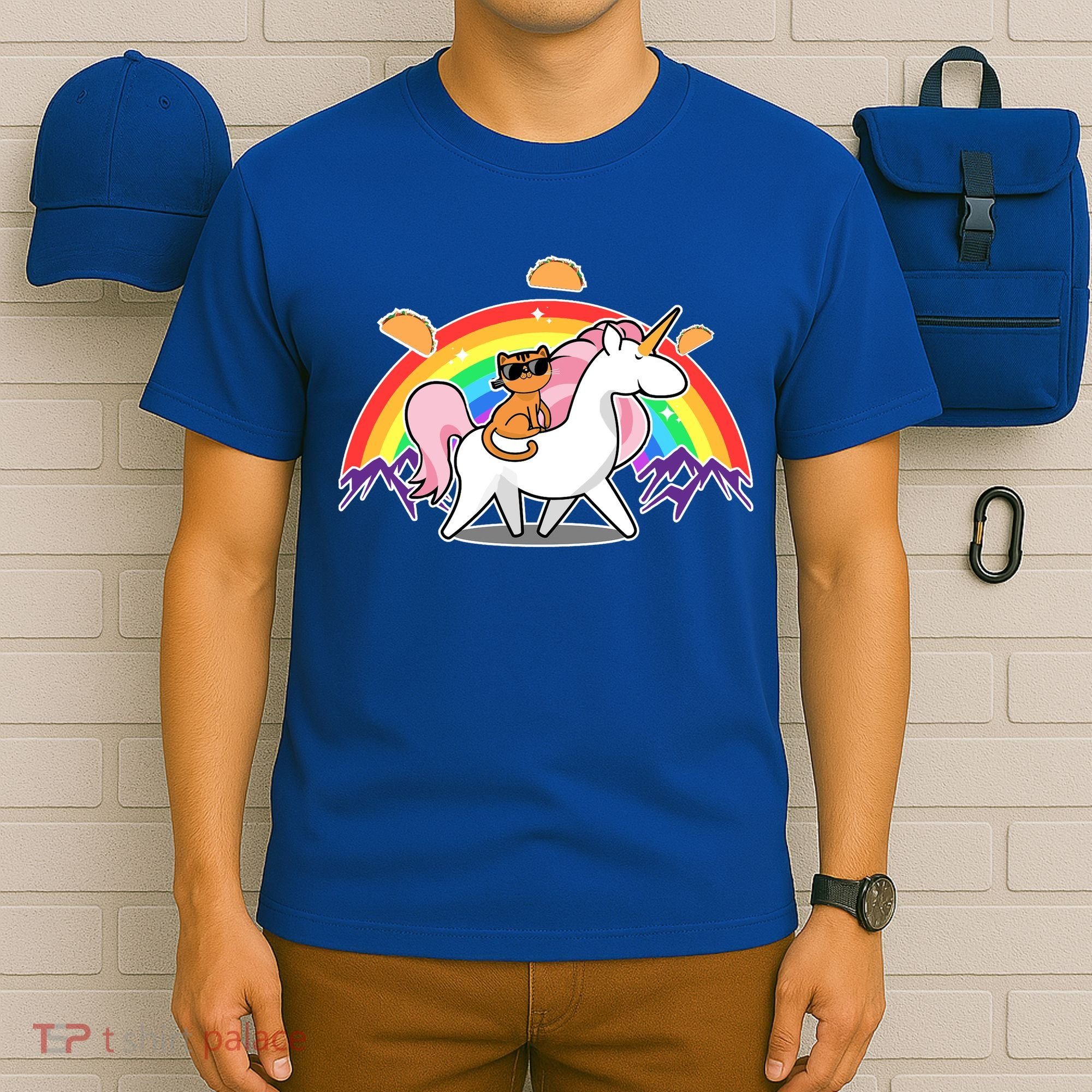 Magical Adventure Tacos Cat Unicorn Rainbow T-Shirt