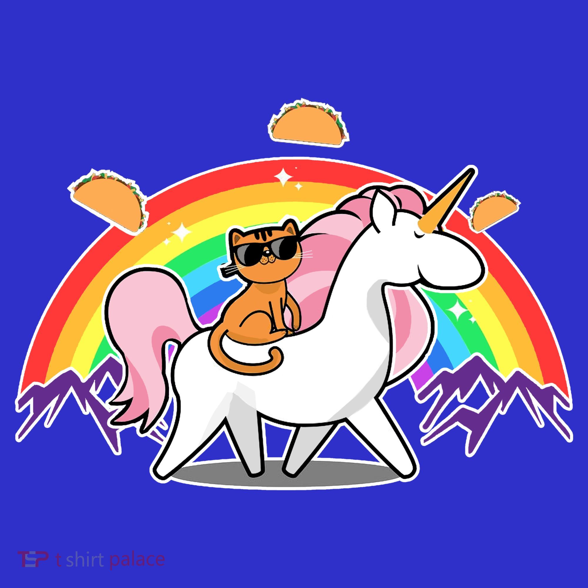 Magical Adventure Tacos Cat Unicorn Rainbow Polo