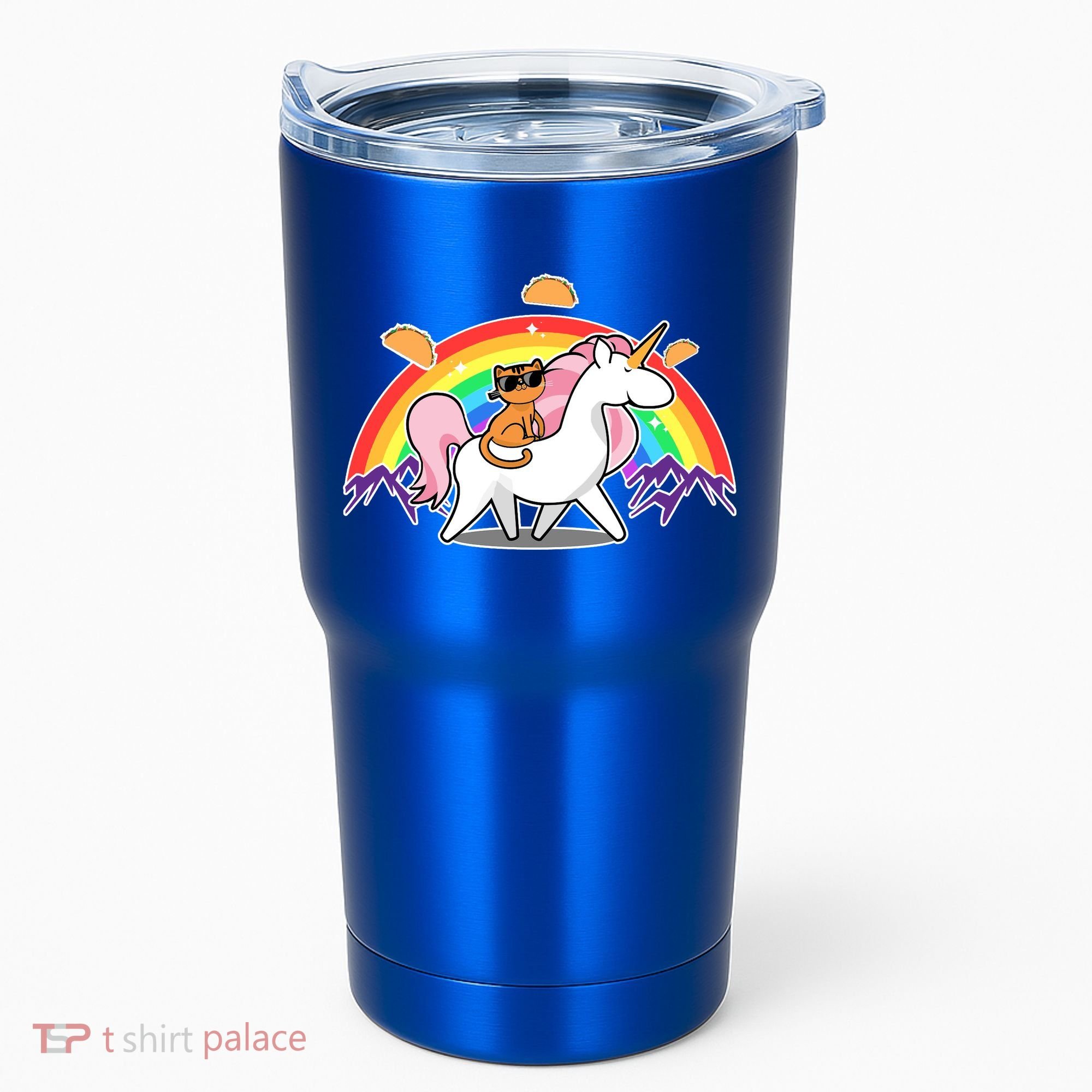 Magical Adventure Tacos Cat Unicorn Rainbow Tumbler