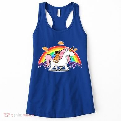 Magical Adventure Tacos Cat Unicorn Rainbow Women's Tank Top