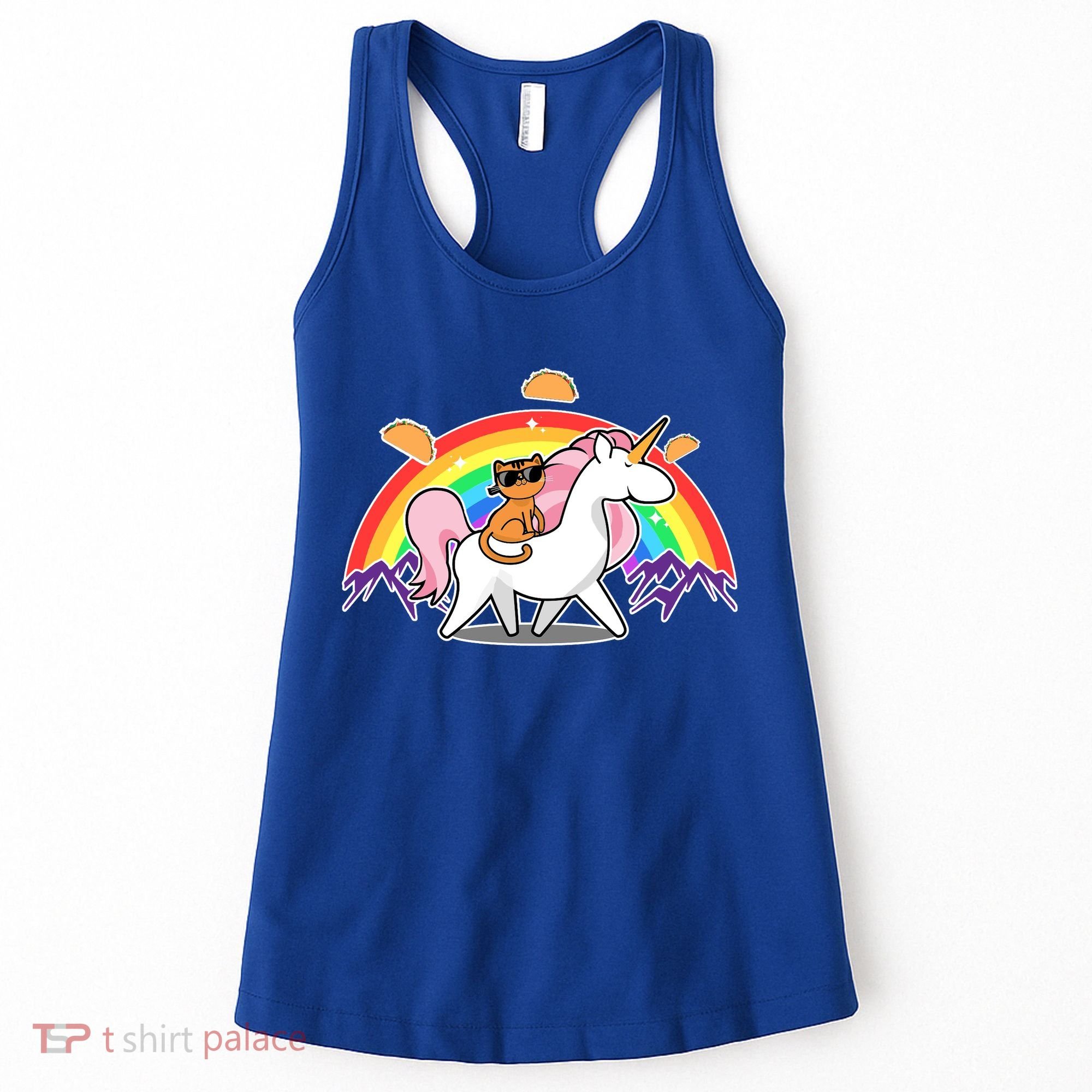 Magical Adventure Tacos Cat Unicorn Rainbow Women's Tank Top