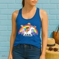 Magical Adventure Tacos Cat Unicorn Rainbow Women's Tank Top thumb 2