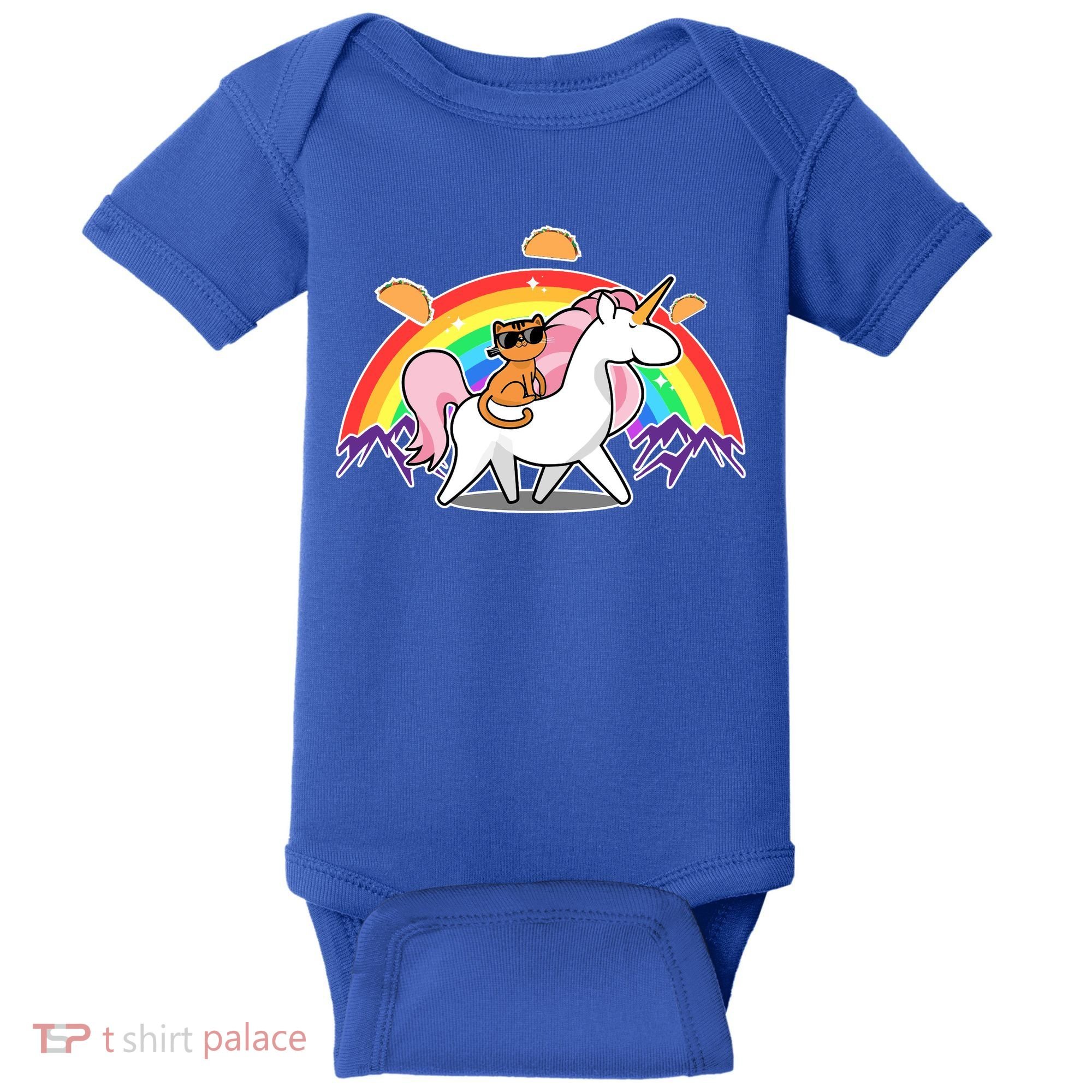 Magical Adventure Tacos Cat Unicorn Rainbow Baby Bodysuit