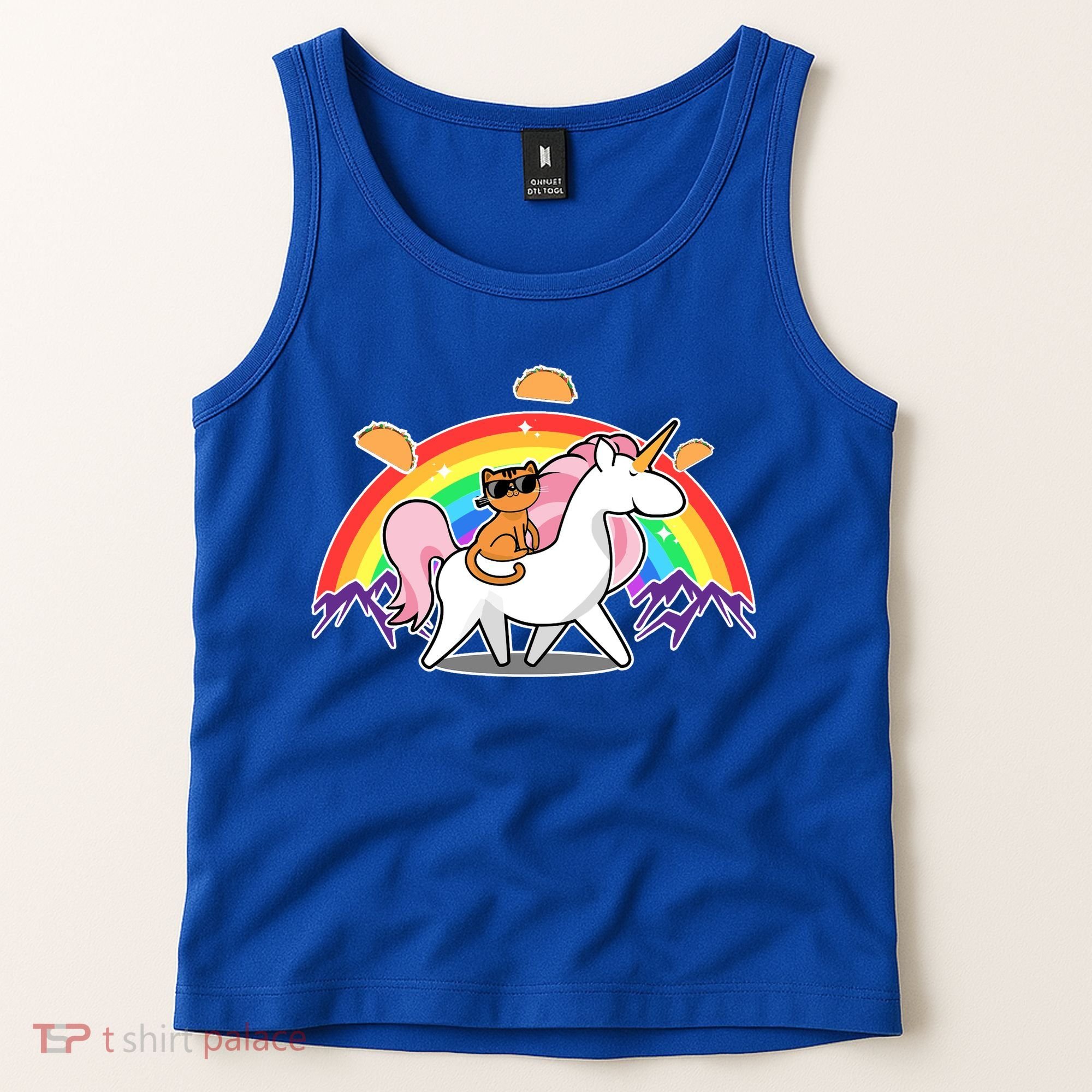 Magical Adventure Tacos Cat Unicorn Rainbow Tank Top