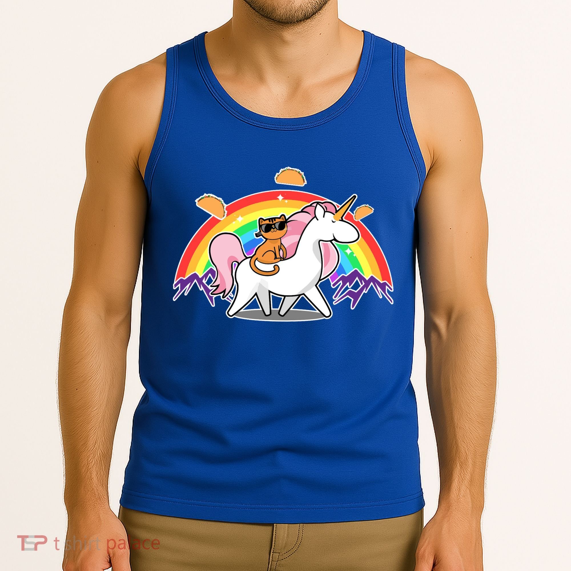 Magical Adventure Tacos Cat Unicorn Rainbow Tank Top
