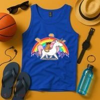 Magical Adventure Tacos Cat Unicorn Rainbow Tank Top thumb 4