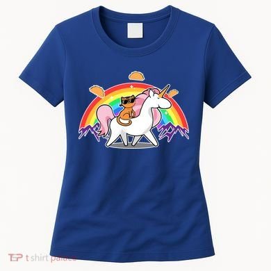Magical Adventure Tacos Cat Unicorn Rainbow Women's T-Shirt
