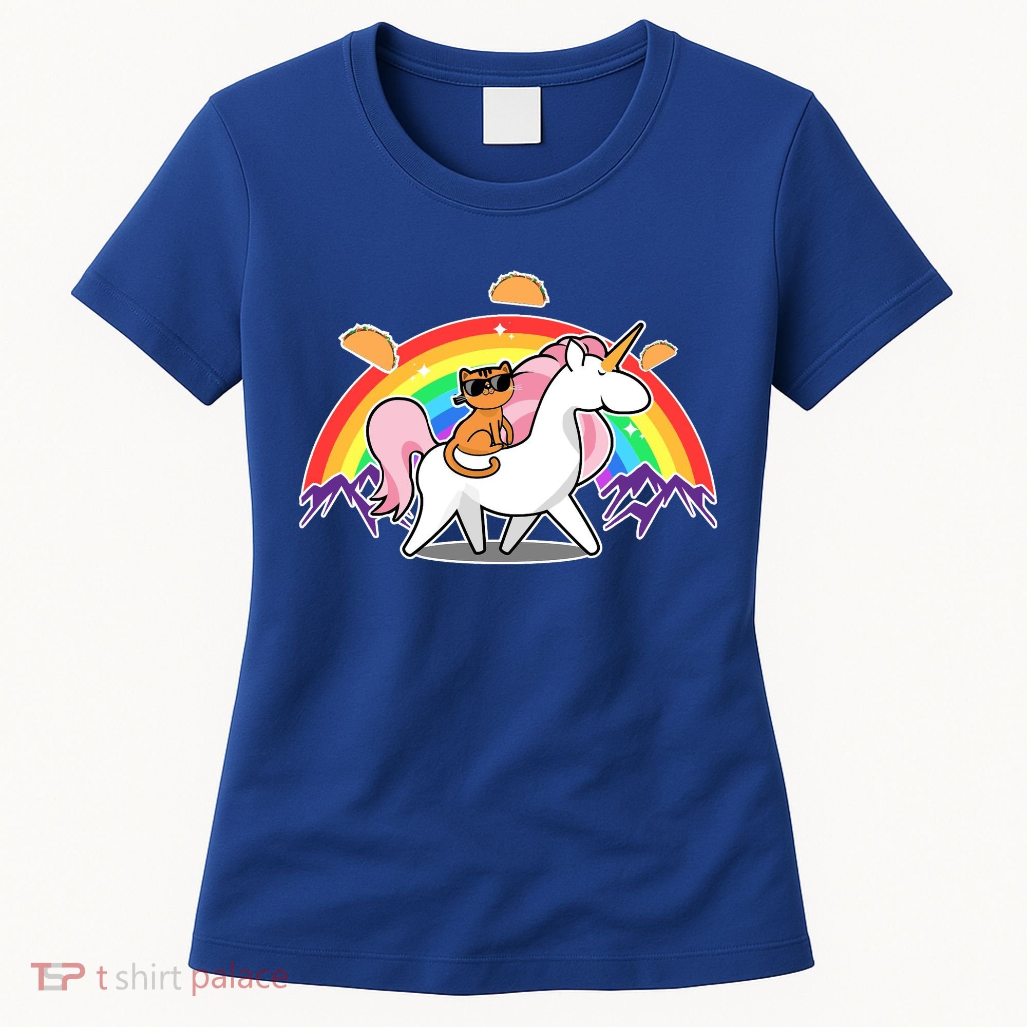 Magical Adventure Tacos Cat Unicorn Rainbow Women's T-Shirt