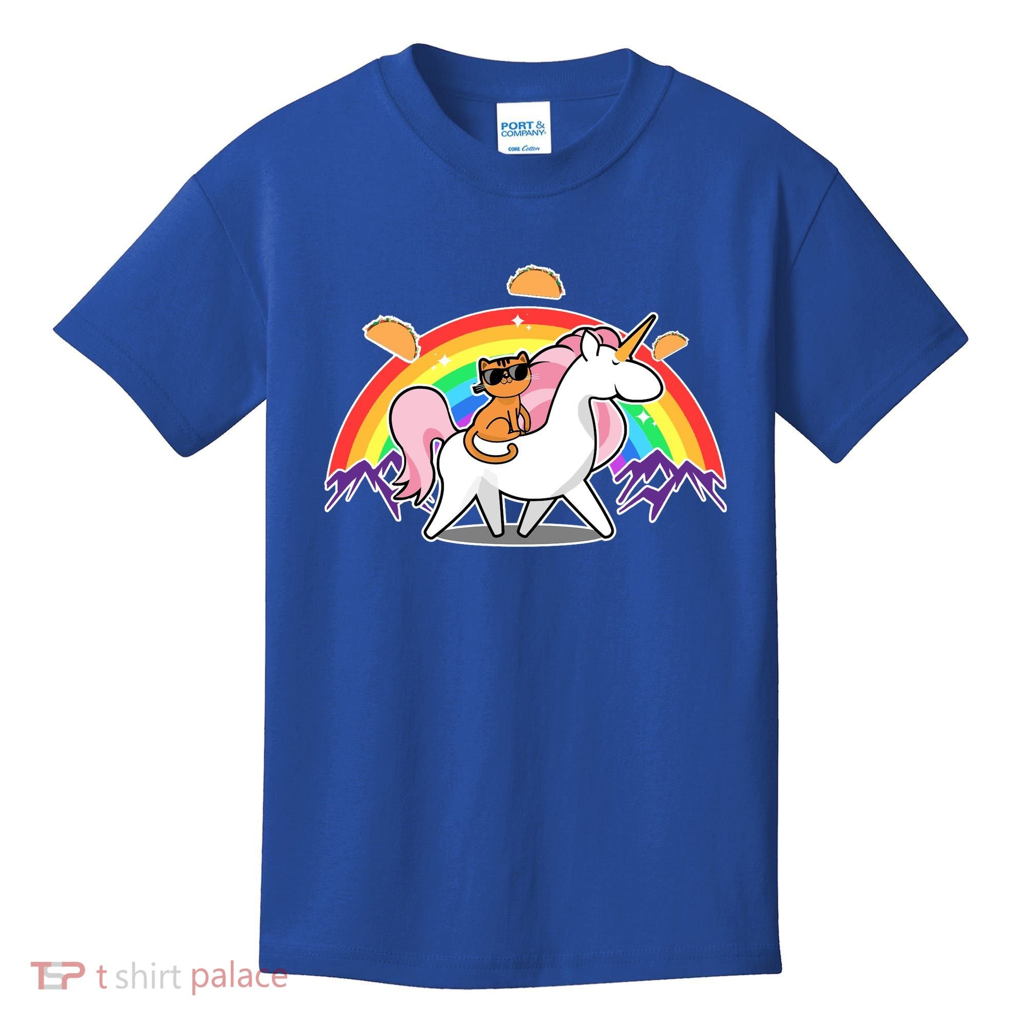 Magical Adventure Tacos Cat Unicorn Rainbow Kids T-Shirt