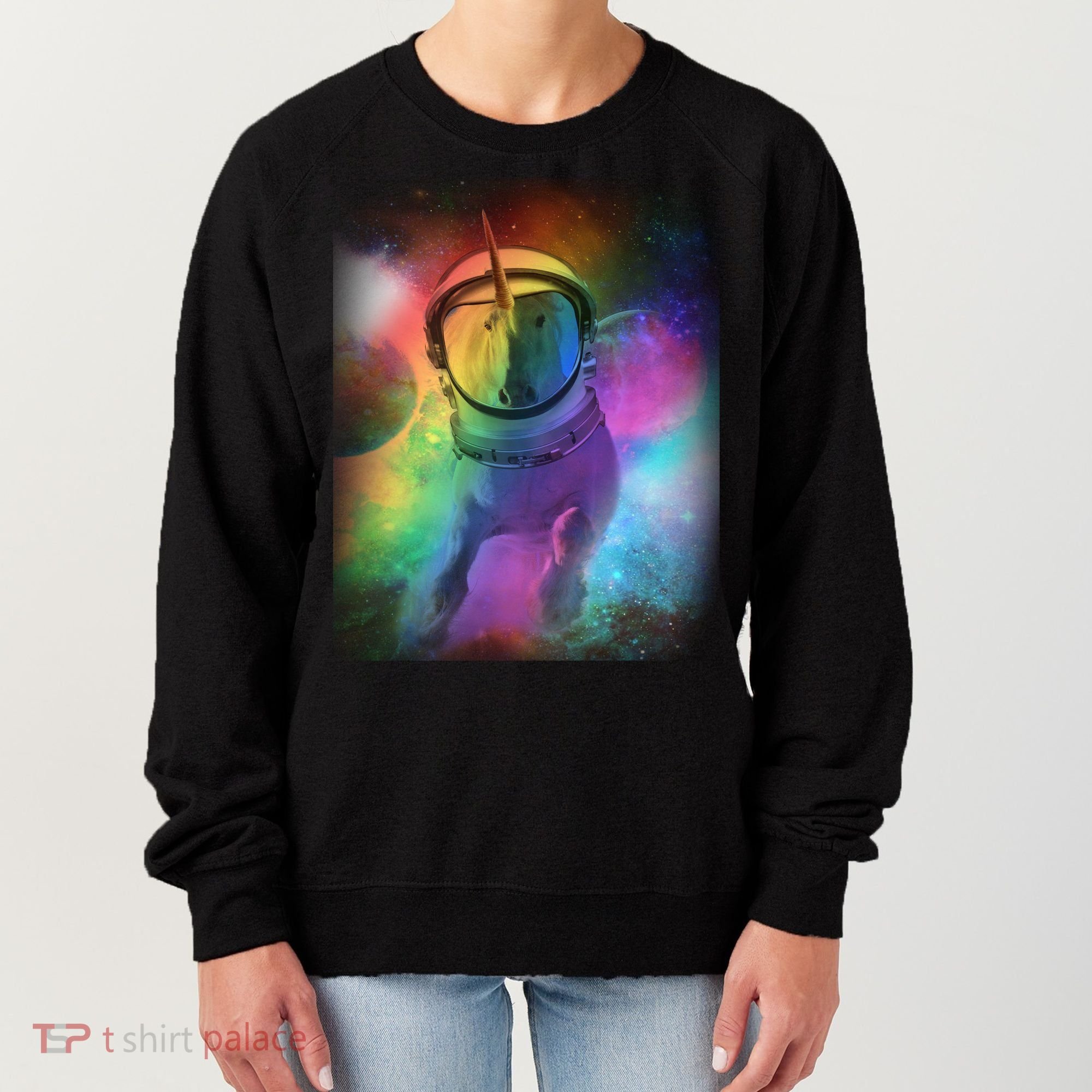 Magical Astronaut Unicorn In Space Women's Sweatshirt