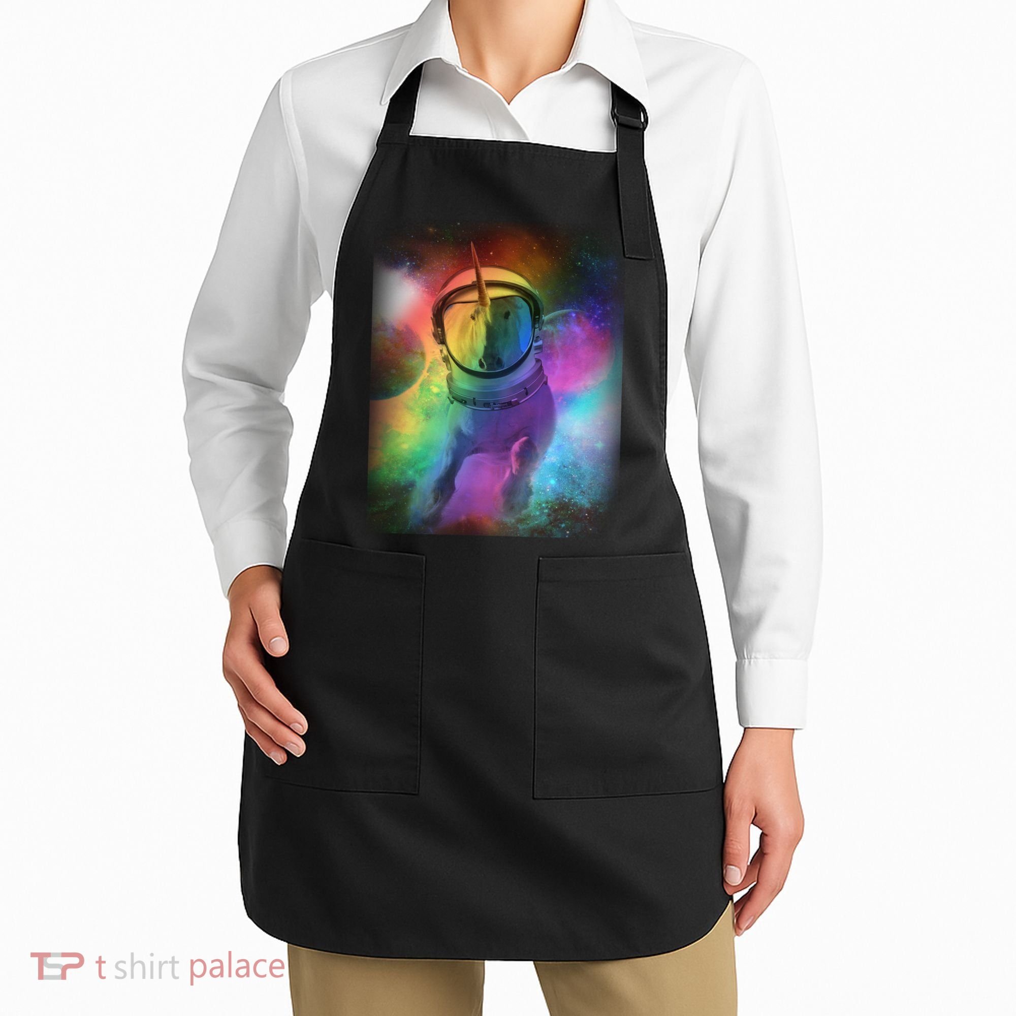 Magical Astronaut Unicorn In Space Apron