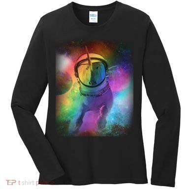 Magical Astronaut Unicorn In Space Women's Long Sleeve Shirt