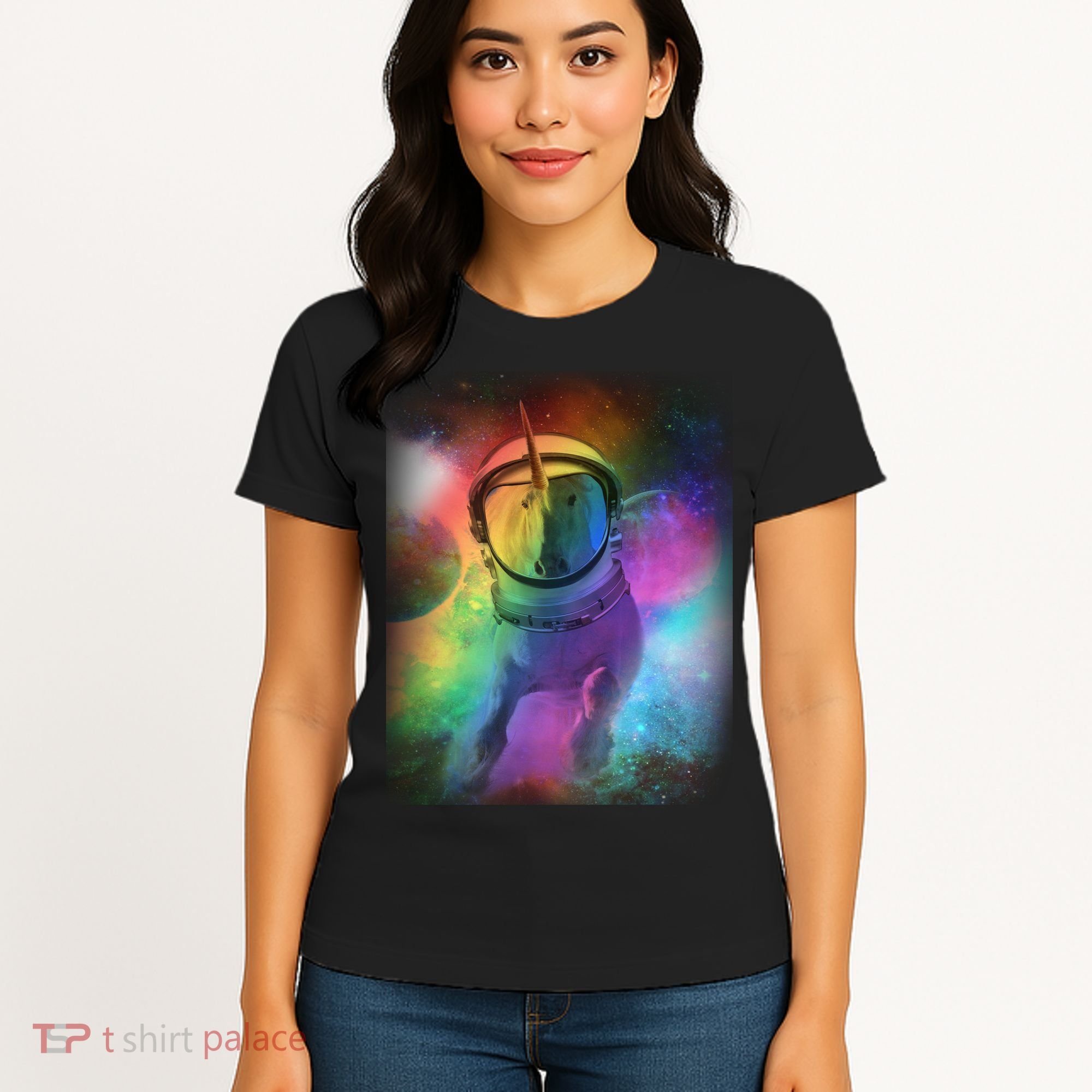 Magical Astronaut Unicorn In Space Women's T-Shirt