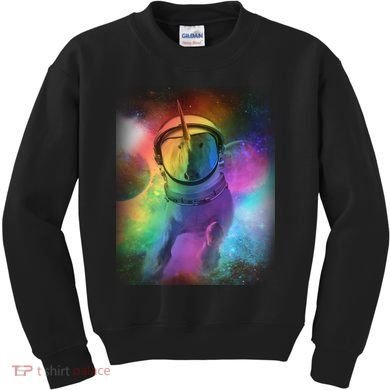 Magical Astronaut Unicorn In Space Kids Sweatshirt