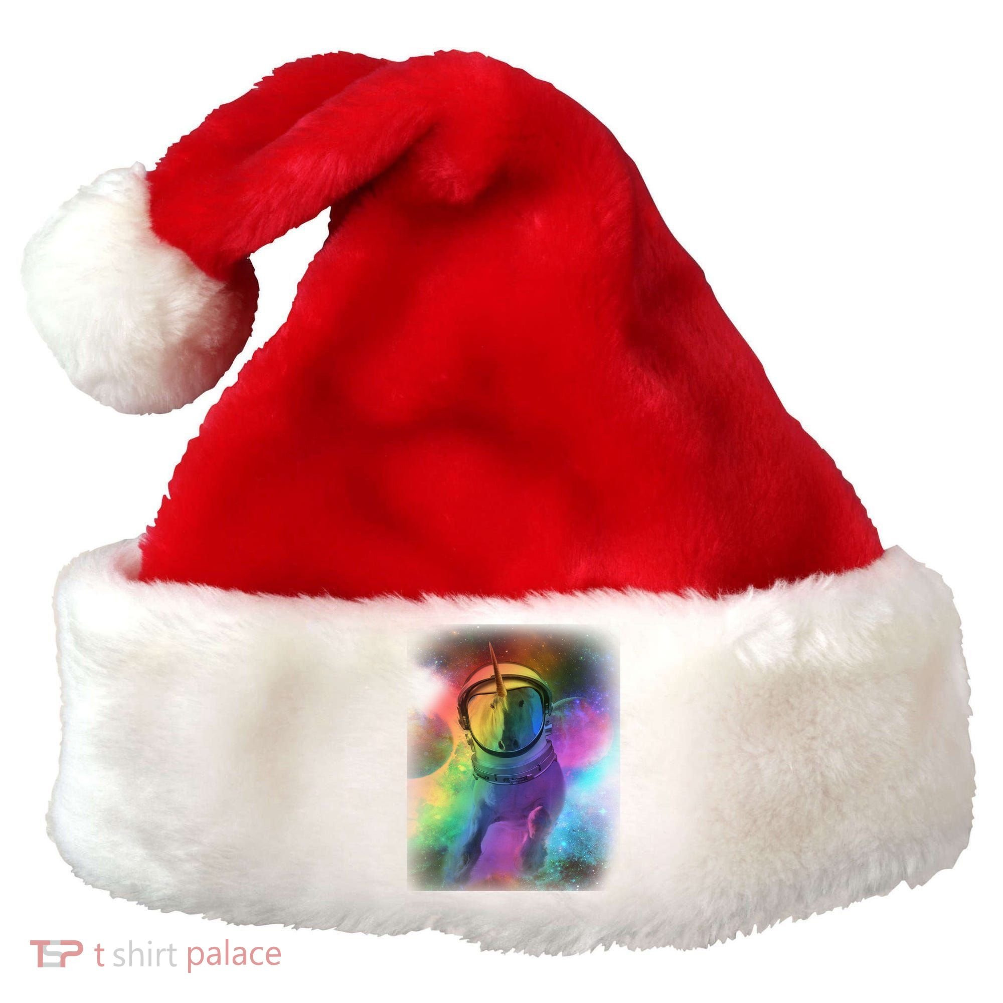 Magical Astronaut Unicorn In Space Santa Hat