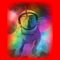 Magical Astronaut Unicorn In Space Santa Hat thumb 1